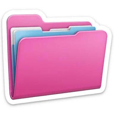 file folder pink without a face sticker