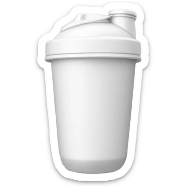 white protein shaker cup sticker