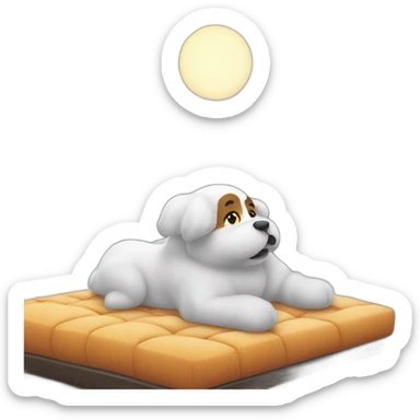 couché du soleil avec neige  sticker