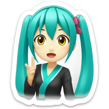 hatsune miku singing sticker