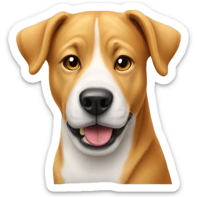 dog eating mcdonalds  sticker