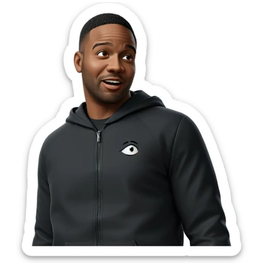 boy in hooded jacket sticker