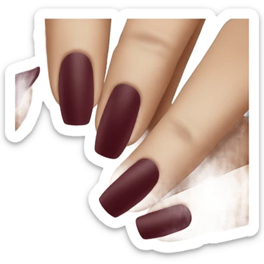 Maroon nails in car  sticker