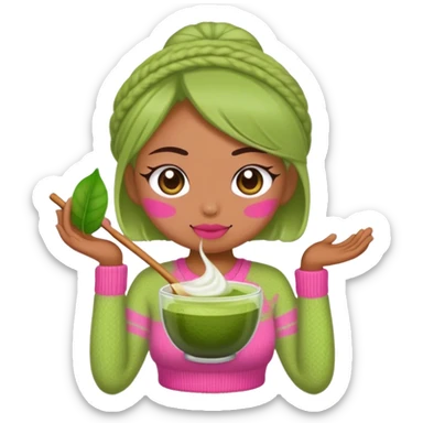 Matcha with pink stuff kntop sticker
