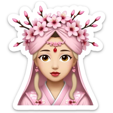 Cherry Blossom Headdress sticker