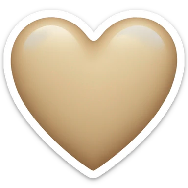 Beige heart  sticker