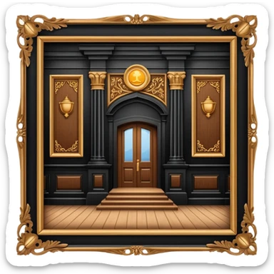 court building inside sticker