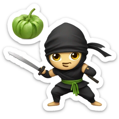 cute nutrition ninja sticker