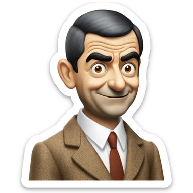mr bean says thank you sticker