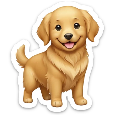 Golden retriever creating cure for cancer  sticker