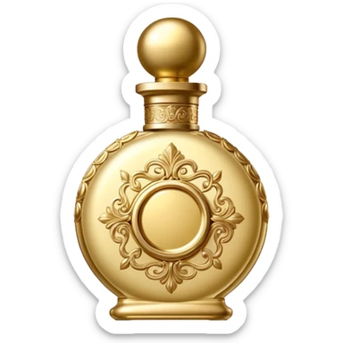 bottle of perfume gold exquisite large takes all the space

 sticker