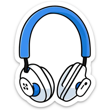 blue airpods max headphones sticker