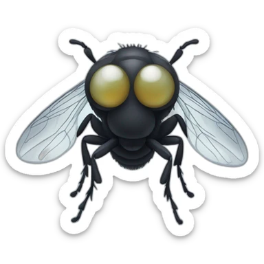 A fly with big eyes sticker