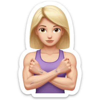 Female arm with muscle and manicured hands  sticker