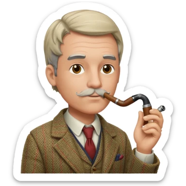 Smoking a pipe Emory sticker