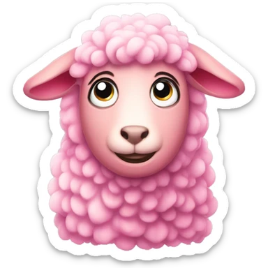 pink sheep emotions sticker