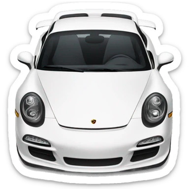 White Porche sticker
