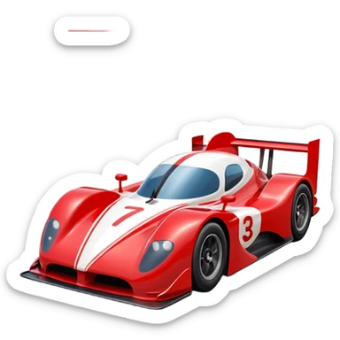 race car with track sticker
