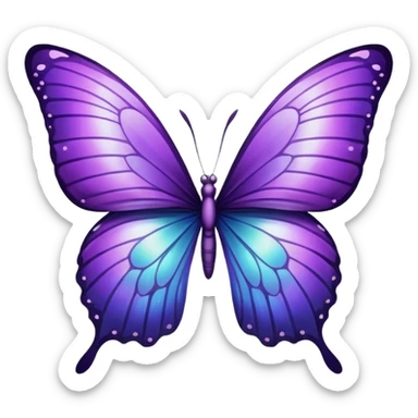 Purple wings big victoria secret  sticker