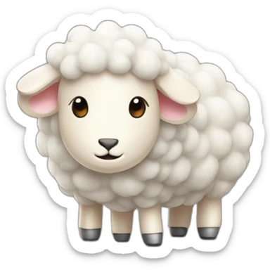 Cute sheep with turbocharger sticker