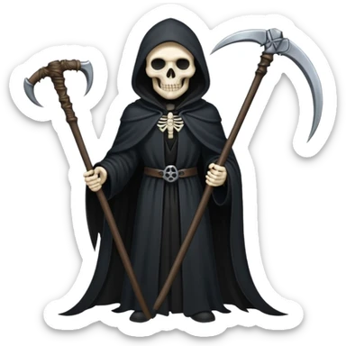 grimm reaper with scythe sticker