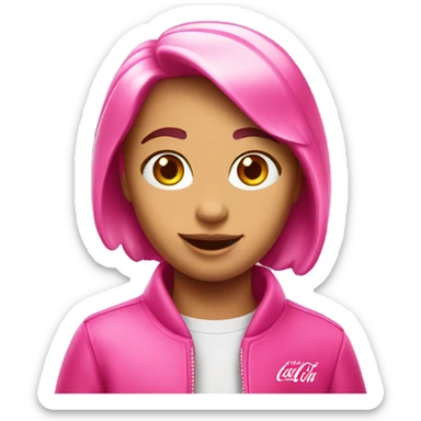 Coca Cola pink sticker