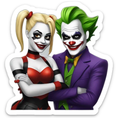 Joker and Harley Quinn sticker