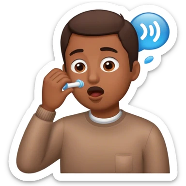 Brown man sucking on air sticker