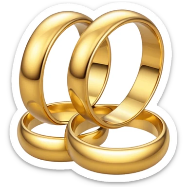 Wedding rings with brilliant  sticker