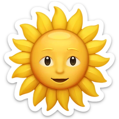 Sun with good morning text sticker