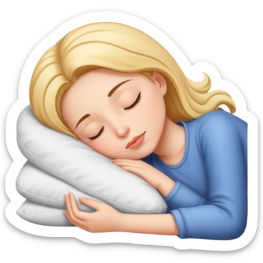 Girl napping sticker