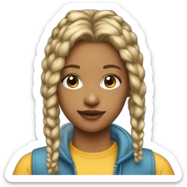 A 90's teenage girl sticker