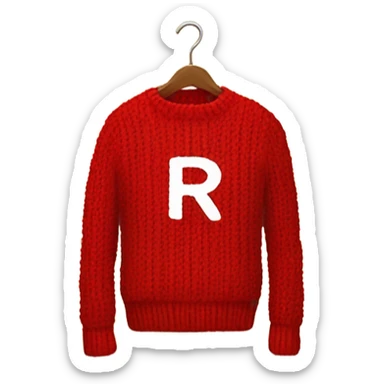Harry Potter red knitted sweater with a letter R sticker