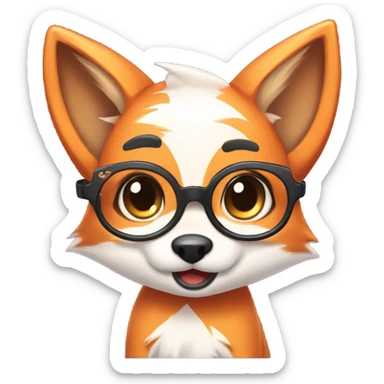 Kawaii Fox discord sticker