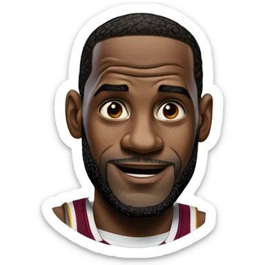 Lebron highly motivated face sticker