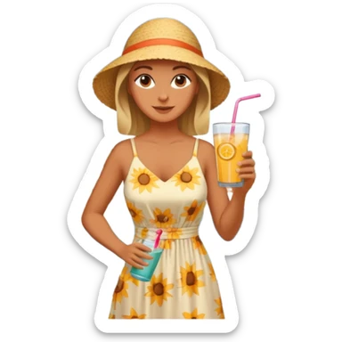 Coastal Town woman sticker