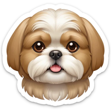 Beige and white Shih Tzu  sticker