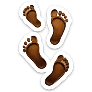 Footprints on a floor  sticker