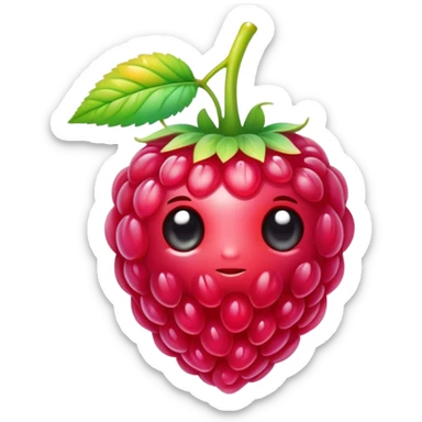 A rainbow raspberry sticker