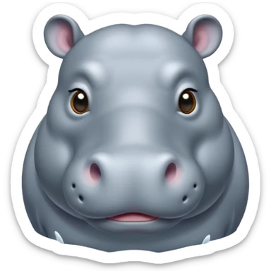 hippopotamus sticker