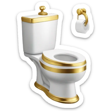 Gold plated toilet  sticker