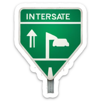interstate sign sticker