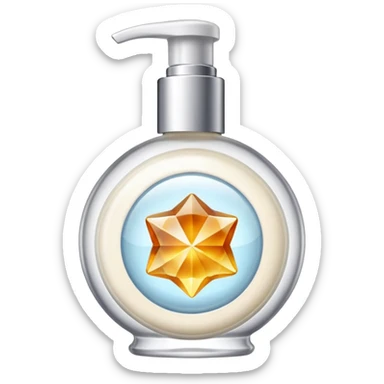 body cream cristal bottle sticker