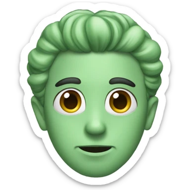 Sage green hearts sticker