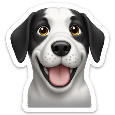 Black and white dog  sticker