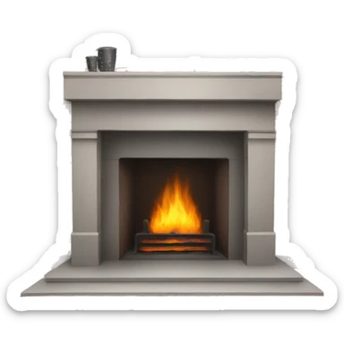 Fireplace sticker