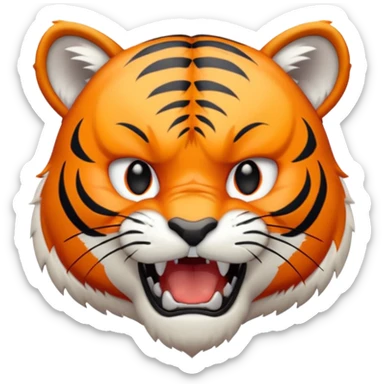 Angry tiger cub sticker