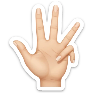 ASL symbol for the number 7 sticker