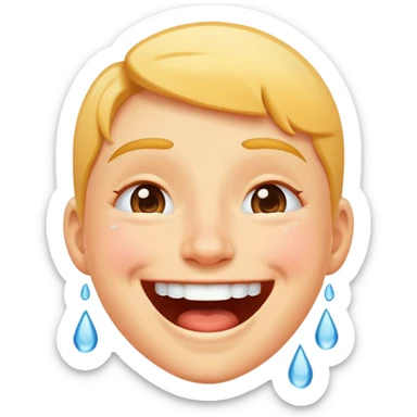 laughing face with tears of joy sticker
