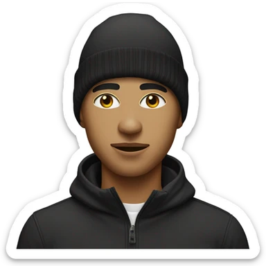 Lightskin with ski mask sticker